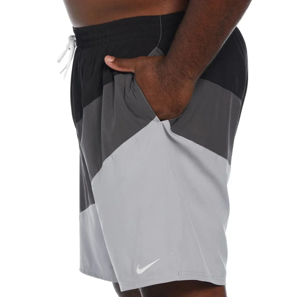 Nike Color Surge Swim Trunks Mens Small Black Colorblocked 9